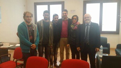 Il presidente Borrometi, D'Asta e gli studenti eletti
