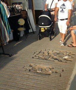 Marciapiedi e spazio minimo per chi è in transito